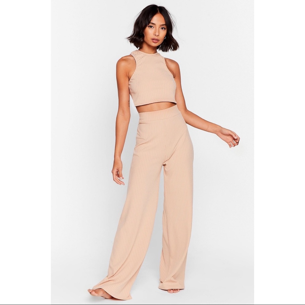 Nasty Gal ribbed lounge set